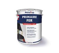 Metaltop - Primaire Fer - Blanc pur - RAL 9010-1 L - Améliore l'adhérence des peintures sur métaux neufs et anciens.