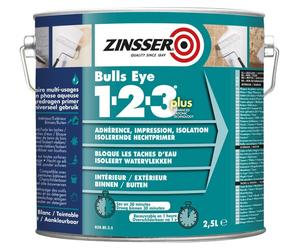 Primaire Isolant Zinsser Bulls Eye 1-2-3 Plus Blanc 2,5l - Rust-oleum