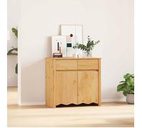 Prime day - Buffet Drammen Chêne 79 x 43 x 75,5 cm Bois de pin massif - Meuble bas - Cabinet/Commode pour salon CM854737