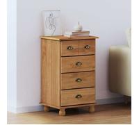 Prime day - Commode ASKIM Marron 45.8 x 40 x 79 cm Bois de pin massif - Commode CM279177