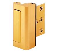Prime-Line Defender U 10826 Serrure de renfort de porte anodisée dorée - Ajoutez une sécurité supplémentaire à votre maison et empêchez les entrées non autorisées - Arrêt de 7,6 cm, finition en
