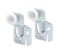 Prime-Line MP6501 Lot de 2 rouleaux de porte de placard avec décalage 1/2" et roue en nylon 7/8" Zinc
