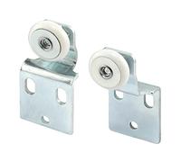 PRIME-LINE N 7533 Lot de 4 rouleaux de porte coulissante pour porte de placard 1,9 cm de diamètre, bord convexe (rond) en plastique, construction en acier estampé, comprend 3/8" et 1/2", lot de 4,