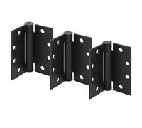Prime-Line Products U 1158483 Lot de 3 charnières de porte commerciales UL réglables à ressort à fermeture automatique, 11,4 x 11,4 cm avec coins carrés, 4 trous par feuille avec vis, noir mat, 135,4