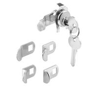 Prime-Line S 4140 Serrure de boîte aux lettres, 5 cames, finition nickel, serrure ILCO 1003M, ouverture dans le sens inverse des aiguilles d'une montre, rotation à 90 degrés, 1 paquet