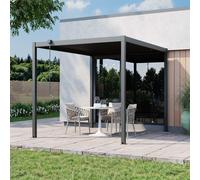 PRIMEYARD 3x2,5m Pergola anthracite, lames en anthracite orientables - (GFPV01105)