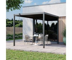 PRIMEYARD 3x2,5m Pergola anthracite, lames en anthracite orientables - (GFPV01105)