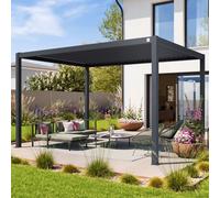 PRIMEYARD 3x4m Pergola anthracite, lames en anthracite orientables - (400123)