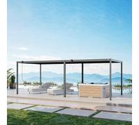 PRIMEYARD 3x7m Pergola anthracite, lames en anthracite orientables - (GFPV01112)