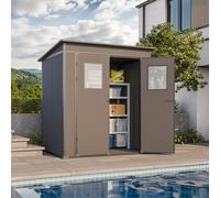 PRIMEYARD Abri de jardin en plastique 176 x 129 cm, anthracite - (GFPV01166)