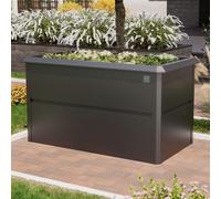 PRIMEYARD Design 150 x 85 x 77 cm Carré potager surélevé, acier, anthracite métallisé, inclus une protection anti-limaces - (GFPV00780)