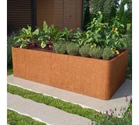 PRIMEYARD Design 200 x 107 x 60 cm Carré potager surélevé, acier corten, aspect rouille - (GFPV00820)