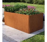 PRIMEYARD Design 200 x 107 x 80 cm Carré potager surélevé, acier corten, aspect rouille - (GFPV00822)