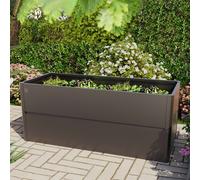 PRIMEYARD Design 200 x 85 x 77 cm Carré potager surélevé, acier, anthracite métallisé - (GFPV00775)