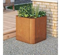 PRIMEYARD Design 40 x 40 x 40 cm Carré potager surélevé, acier corten, aspect rouille, fond perforé inclus - (GFPV01061)