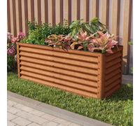 PRIMEYARD Eco 150 x 60 x 60 cm Carré potager surélevé, acier corten, aspect rouille - (GFPV00965)