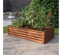 PRIMEYARD Eco 150 x 75 x 35 cm Carré potager surélevé, acier corten, aspect rouille - (GFPV00968)