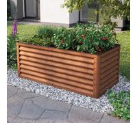PRIMEYARD Eco 150 x 75 x 60 cm Carré potager surélevé, acier corten, aspect rouille - (GFPV00967)