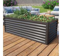 PRIMEYARD Eco 180 x 75 x 60 cm Carré potager surélevé, acier, anthracite - (GFPV00813)