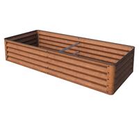 PRIMEYARD LUCA Bac surélevé acier Corten 180x75x35 cm - robuste