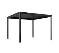 PRIMEYARD Pergola 3,5x3,5 m avec poteaux Aluminium et Lames Acier | Abri de terrasse bioclimatique - toit en lames d'acier orientables - structure stable en aluminium - poteaux env. 130x130mm