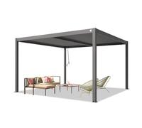 PRIMEYARD 4x4m Pergola gris-perle, lames en orientables - (400128)