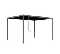 PRIMEYARD Pergola bioclimatique 3x4 m Poteaux et Toit à Lames en Acier - Anthracite