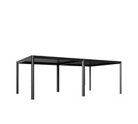 PRIMEYARD Pergola bioclimatique 4x7 m Tout en Aluminium | Abri de terrasse avec toit en lames d'aluminium orientables - poteaux en alu env. 130x130mm - système d'évacuation de l'eau