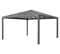 PRIMEYARD Tonnelle de Jardin 4x4 m avec Toit en Polycarbonate - Hardtop Pavillon