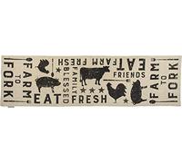 Primitives by Kathy Chemin de Table en Coton Motif Ferme 142 x 38 cm