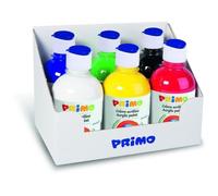 Primo 400ta6ass Lot De Peinture Acrylique, 6 Flacons De 300 Ml Avec Bouchon Doseur.