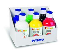 PRIMO 400TA6ASS Lot de peinture acrylique, 6 flacons de 300 ml avec bouchon doseur.