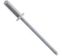 Primo-Befestigungstechnik GmbH Lot de 250 rivets aveugles en aluminium/acier Tête plate ronde 4,8 x 12 mm