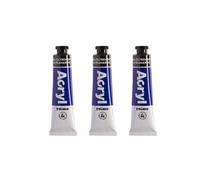 Primo Lot De 3 Tubes Aluminium 18ml Peinture Acrylique Turquoise 500