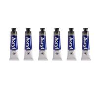 Primo Lot De 6 Tubes Aluminium 18ml Peinture Acrylique Turquoise 500