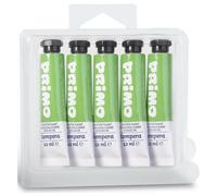 Primo Pack 5 Tubes Aluminium 12ml Peinture Gouache Vert Brillant 610