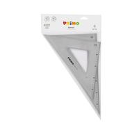 PRIMO - Set de 2 Équerres 45°/35 cm et 60°/35 cm Antireflet pour dessin Technique, Équerre de Papeterie Résistante avec Bord Règle, Matériel Scolaire de Qualité, Pochette Antirayures pour Protection