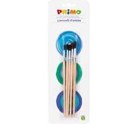 Primo set de pinceaux junior 19 cm bois naturel 5 pièces Naturel G