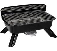 Princess 01.112252.01.001 électrique, charbon de bois Barbecue avec protection anti-vent, avec pied, avec réglage manuel de la