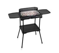Princess 112250 Barbecue électrique avec étagères latérales - 40 x 24.5 cm - Peut aussi être utilisé comme grill de table