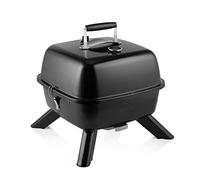 Princess Barbecue hybride, 37 x 37 cm, 2000 W, Charbon et Électrique | Couvercle avec thermomètre, Plaque de cuisson émaillée, Bac de récupération des graisses, 01.112256.01.001