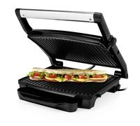 Princess Grill à panini revêtement anti-adhésif, voyant lumineux, avec couvercle, protection contre la surchauffe noir
