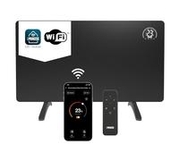Princess Panneau Infrarouge Connecté, 480 W, pour Pièces jusqu'à 12 m² | Thermostat réglable, Minuterie 24 h, Télécommande, Protection IP44, Écran LCD, 01.348485.01.001