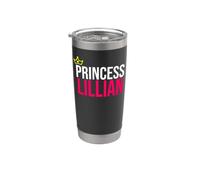 Princesse Lillian Filles Femmes Blanc Design Anniversaire Gobelet isotherme en acier inoxydable double paroi