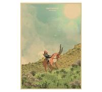 Princesse Mononoke Movie Poster japonais Hayao Miyazaki Anime peinture décorative - 42 x 30 cm (Style 02) G