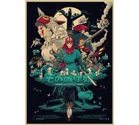 Princesse Mononoke Movie Poster japonais Hayao Miyazaki Anime peinture décorative - 42 x 30 cm (Style 14) G