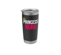 Princesse Nora Fille Femme Blanc Noir Design Anniversaire Gobelet isotherme en acier inoxydable double paroi
