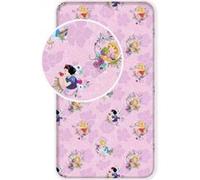 Drap de lit simple en coton Disney Princess - DISNEY - Rose - Naturelle - Chambre - 90 x 200 cm - Lavable