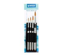 Princeton Aqua Elite - Set de Voyage - 4 pinceaux synthétiques Manche Court pour l'aquarelle séries P4850