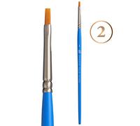 Princeton Artist Brush Select Simili Manche Court nuanceur Plat No 2, Bleu, Flat Shader 2